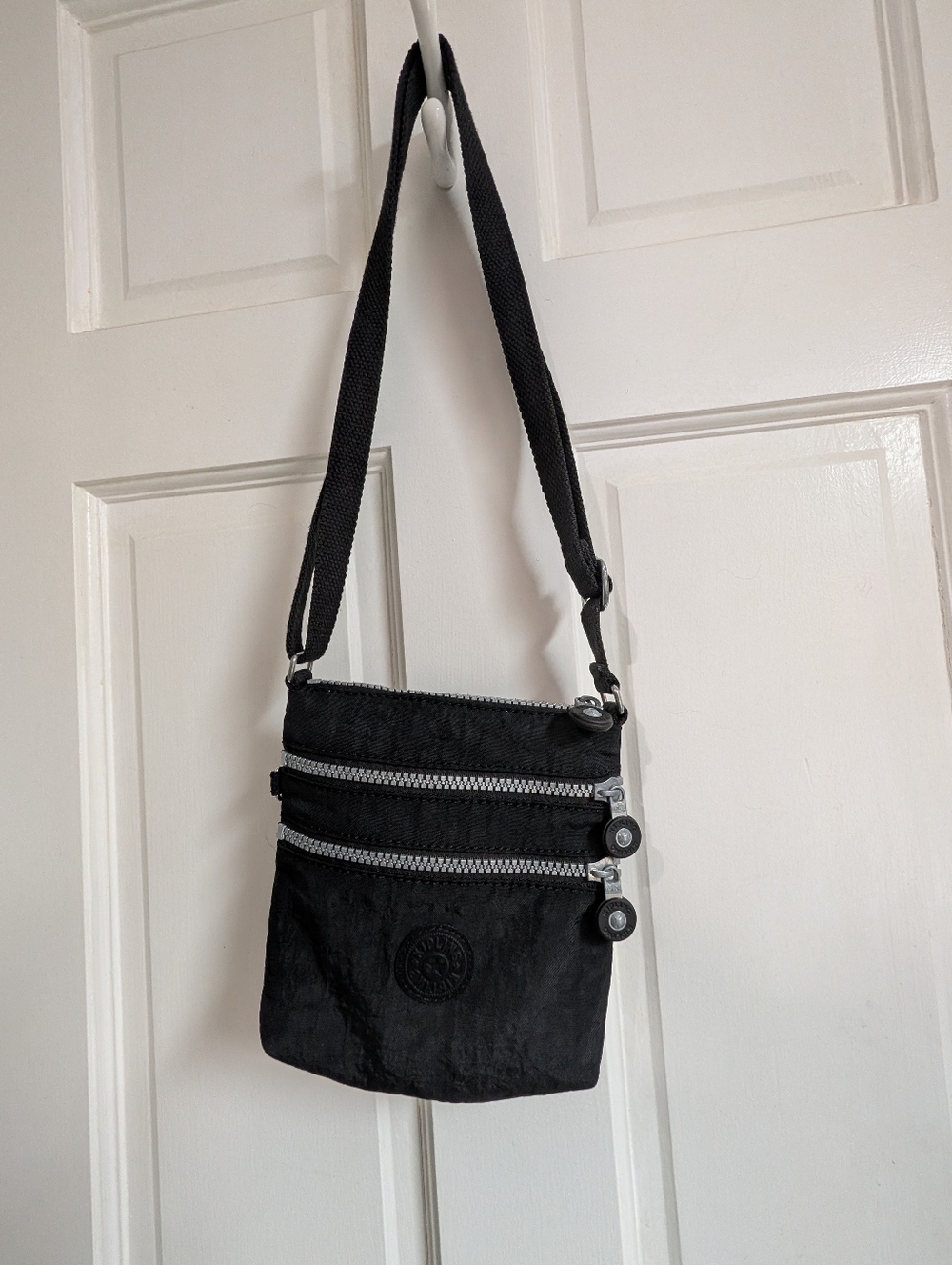 Kipling Light Gray Interior Crossbody Organizer